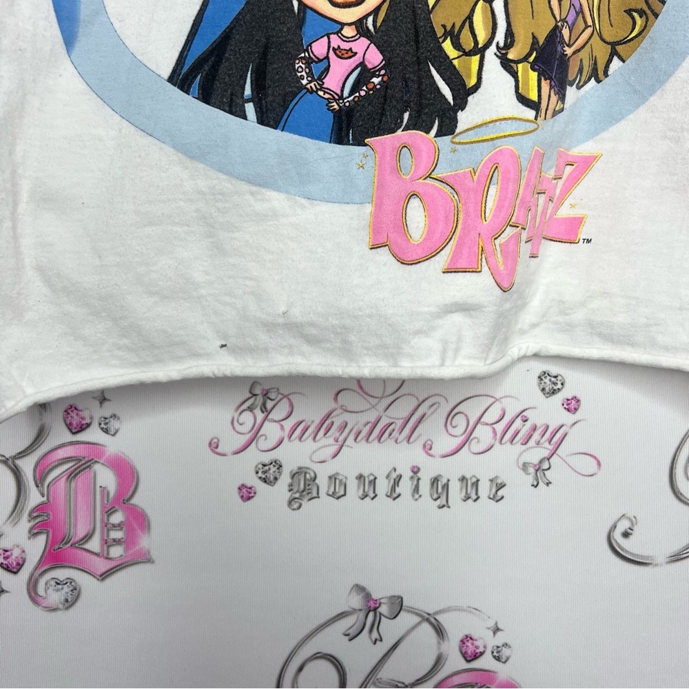 Bratz passion for fashion tshirt white dolls cute y2k vintage Bratz dolls top - Picture 6 of 6